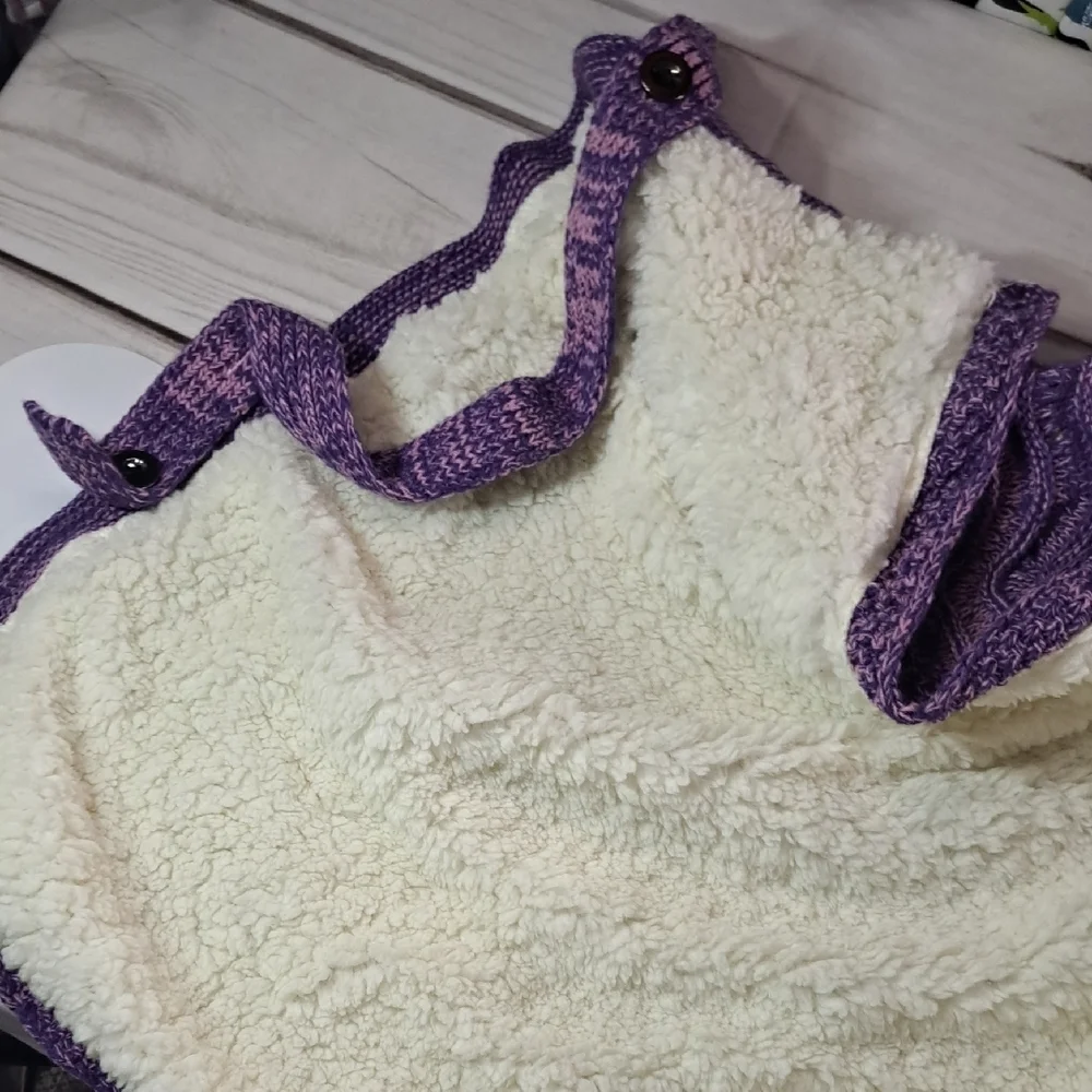 Catalonia Purple Pink Knit Fleece Lined Mermiad Tail Blanket